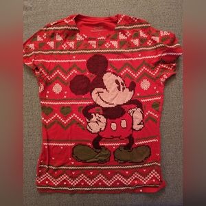 Mickey Mouse Christmas sweater inspired T-shirt - Large